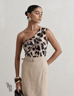Body Animal Print Grazi Marrom