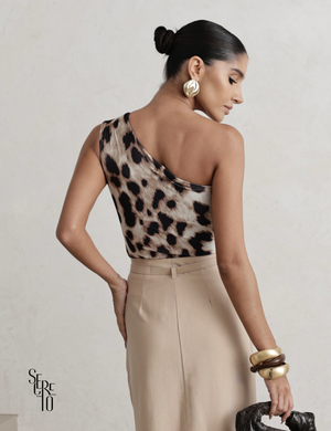 Body Animal Print Grazi Marrom