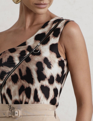Body Animal Print Grazi Marrom