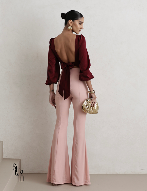 Calça Flare Licia Rosê