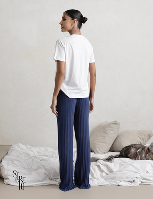 Conjunto Pijama Blusa e Calça Patty Azul Marinho