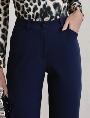 Calça Alfaiataria Feminina Bessa Azul Marinho