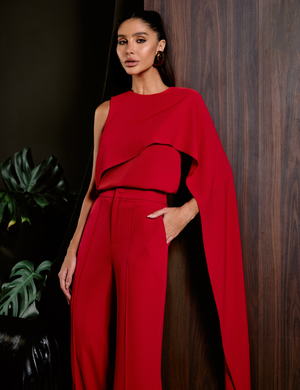 Conjunto Blusa e Calça Alfaiataria Stella Vermelho