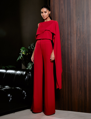 Conjunto Blusa e Calça Alfaiataria Stella Vermelho