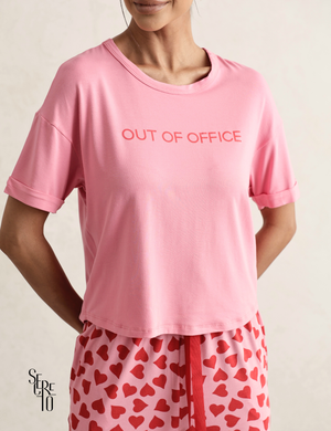 Conjunto Pijama Feminino Blusa e Calça Sofia Rosa