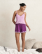Conjunto Pijama Feminino Regata e Short Lina Roxo