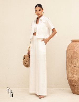 Trijunto de Linho Tamires Branco