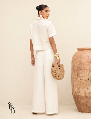 Trijunto de Linho Tamires Branco