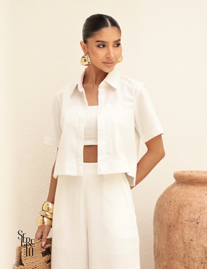 Trijunto de Linho Tamires Branco