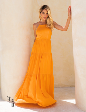 Vestido Longo Mailli Laranja