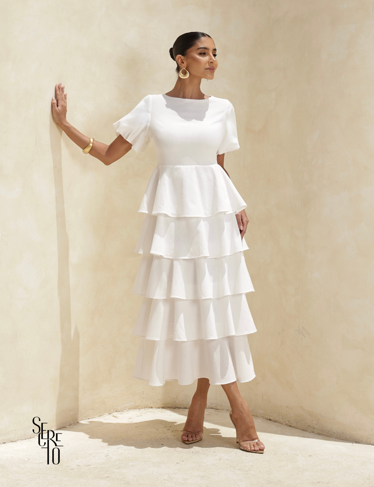 Vestido Longo Camadas Rosana Off White