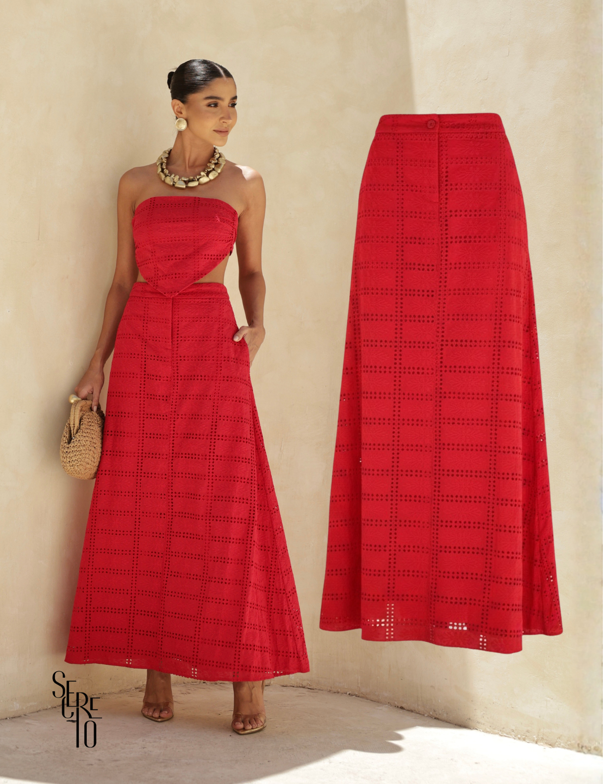 Saia Laise Jully Vermelho