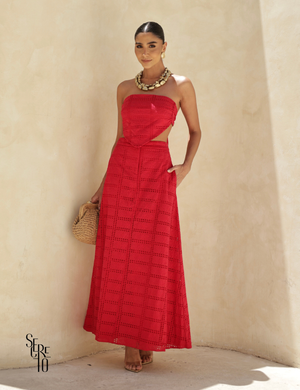 Top Bico Laise Jully Vermelho