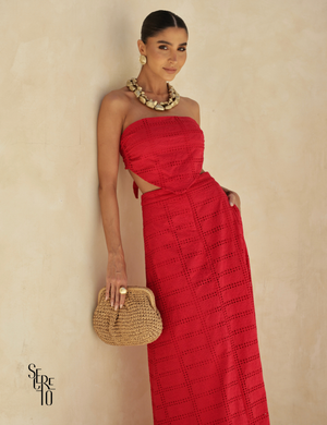 Top Bico Laise Jully Vermelho