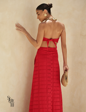 Top Bico Laise Jully Vermelho