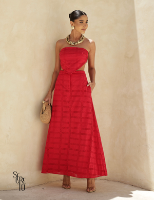 Top Bico Laise Jully Vermelho