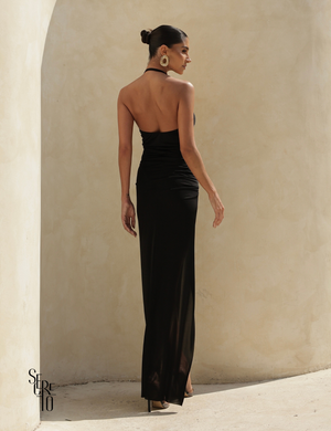 Conjunto Body e Pareô Jersey Mariela Preto