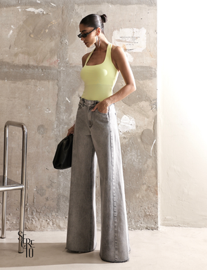 Calça Jeans Flare Nanda Cinza