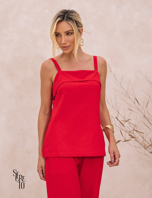 Regata Com Pala Bianca Vermelho