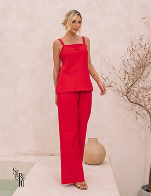 Regata Com Pala Bianca Vermelho