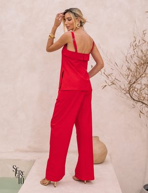 Regata Com Pala Bianca Vermelho