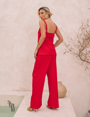 Regata Com Pala Bianca Vermelho